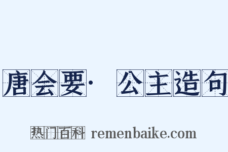 唐会要·公主造句是什么意思的图片